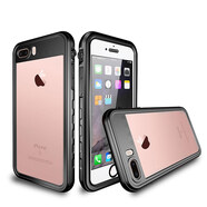 銀悅（YINYUE） iPhoneXSmax手機(jī)殼360度全包軟邊硅膠防水防摔鏡頭保護(hù)套可充電蘋(píng)果11前后透明軟膜外賣(mài)潛水保護(hù) 黑色 蘋(píng)果 7/8+掛繩