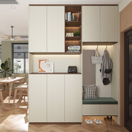 歐鉑麗（OPPOLIA）玄關(guān)柜定制 客廳門(mén)口鞋柜入戶(hù)柜儲物柜 換鞋凳穿衣鏡一體組合柜 定制金【咨詢(xún)報名立減500】