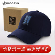 Doodays時尚潮貼刺繡彎沿棒球帽休閑透氣秋冬遮陽帽DM190266帽子鴨舌帽男 深海藍(lán)色