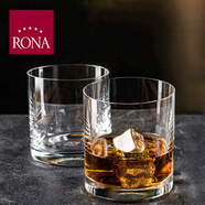 洛娜捷克RONA水晶玻璃水杯果汁杯冷飲杯洋酒杯威士忌杯簡(jiǎn)約啤酒杯 【單只】矮款直身390ml