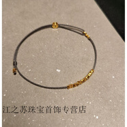 QUAMER老鳳凰金店款小財(cái)迷碎金子極細(xì)手繩迷你手工精編飾品手鏈可調(diào)節(jié) 款 主圖款