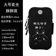 晨跑手機包手機胳膊攜帶包放手機的臂包運動(dòng)手機臂套戶(hù)外男女款通用跑步裝備健身手臂包臂IGIFTFIRE 萌萌噠【大號】夜光