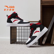 安踏兒童運動(dòng)鞋男大童高幫板鞋2024秋冬新款革面舒適潮流學(xué)生小白鞋 安踏白/黑/經(jīng)典紅-2 38 碼