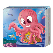 2-4歲寶寶啟蒙階梯拼圖 內含6張拼圖，拼塊數量分別為6片、8片、12片各兩張 低幼啟蒙