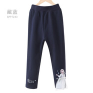 迪士尼女童打底褲春秋長(zhǎng)褲外穿童裝2025新款秋裝大童洋氣兒童褲子 【春秋款】藏藍(lán) 97243 140