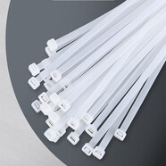 寶御安白色扎帶自鎖式尼龍帶花卉綠植電線(xiàn)固定塑料捆束帶 尼龍扎帶20厘米長(cháng)（約100根)