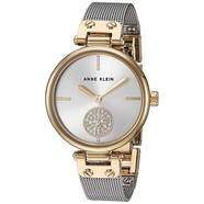 安妮克萊因Anne Klein 徒步 女士手表 女裝 日本石英 抗刮花 AK-3001SVTT 雙色調 均碼