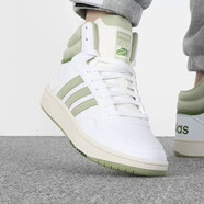 阿迪達(dá)斯 （adidas）男鞋高幫板鞋男 2025春季新款運(yùn)動(dòng)鞋耐磨透氣小白鞋休閑鞋子男 GV9524/白綠/皮面 42