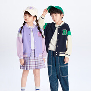 巴拉巴拉兒童外套棒球服男童春秋款2024洋氣中大童女童學(xué)院風(fēng)208124105205