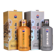 茅臺【收藏紀念酒】貴州茅臺酒 53度茅臺舊金山紀念日 醬香型白酒 53度 375mL 2瓶 （金色+銀色）組合