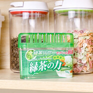 KOKUBO日本鞋柜除臭劑脫臭劑鞋箱除異味芳香劑鞋盒衣柜空氣清新劑綠茶香 冰箱除味劑1盒 綠茶味150克