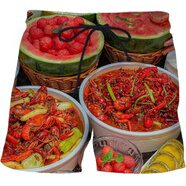 林中尋搞怪衣服炸街夏季3D清涼T恤衫小眾時(shí)尚創(chuàng  )意搞笑男女玉米圖案 小龍蝦短褲 XS 70-80斤