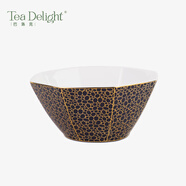 茶歡（Tea Delight）巴洛克 高骨瓷輕奢家用12cm/15cm碗 15CM碗（鳶尾紫）