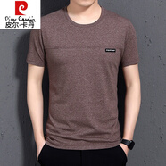 皮爾卡丹（pierre cardin）短袖T恤男2023新款圓領(lǐng)爸爸裝中青年速干夏裝冰絲夏季休閑男裝 883咖色 175