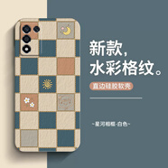 寶呈寶 適用OPPOK9手機殼k9x/k9s新款女液態(tài)硅膠K9Pro鏡頭全包防摔軟殼高顏值格子水彩ins風(fēng)時(shí)尚網(wǎng)紅 OPPO K9s  古董白-星河相框+膜