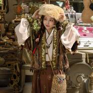 森女部落原創(chuàng  )異域民族風(fēng)疊穿搭配時(shí)尚套裝秋新款秋冬女裝 外衫（單件） 單件 S