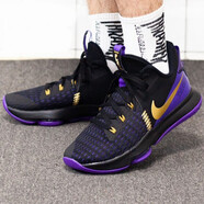 耐克（NIKE）籃球鞋男鞋秋季新款詹姆斯LBJ實(shí)戰(zhàn)訓(xùn)練氣墊防滑減震舒適運(yùn)動(dòng)鞋 CQ9381-001 詹姆斯見(jiàn)證者/紫金湖人 40