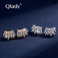 Qlady 大牌設計感耳釘女韓版氣質(zhì)簡(jiǎn)約時(shí)尚耳環(huán)銀耳飾個(gè)性女高級感韓國氣質(zhì)網(wǎng)紅925銀針耳扣 金色