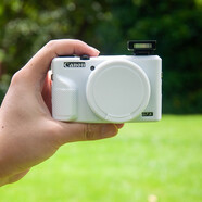 JUNESTAR適用Canon佳能EOS R50硅膠套相機(jī)包g7x3保護(hù)套軟套R(shí)5II防塵便攜防摔防刮花可愛通便攜防磨撞 G7X3白色硅膠套帶鏡頭保護(hù)蓋款+送鋼化膜