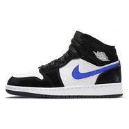 耐克（NIKE）AIR Jordan 1 GS AJ1喬1高幫籃球鞋 黑白藍(lán)554725-084 38.5