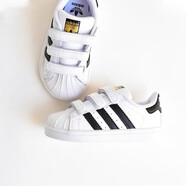 阿迪達斯 （adidas）三葉草新款 SUPERSTAR CF I 兒童魔術(shù)貼休閑貝殼頭學(xué)步鞋BZ0418 【BZ0418】B品特賣/詳情有說明 21 /5K/120mm內(nèi)長