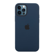 蘋果原裝手機(jī)殼iPhone13promax液態(tài)硅膠殼簡(jiǎn)約防摔 【深海軍藍(lán)色】 /支持magsafe/ iPhone12ProMax
