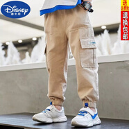 迪士尼（DISNEY）男童純棉褲子2023新款春秋款兒童運(yùn)動(dòng)褲休閑中大童男孩工裝褲長(zhǎng)褲