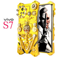 龍豈 vivoS6手機(jī)殼金屬邊框 vivo s5全包保護(hù)套S7防摔鋼鐵俠S1Pro個(gè)性定制潮Y91 vivo S7-齒輪定制版-配高檔包裝