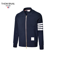 thombnail TB四道杠棒球服男飛行員V領(lǐng)夾克休閑潮流四條杠外套帥氣時(shí)尚外套 深藍色 XS 00碼