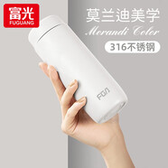 富光 保溫杯小巧可愛(ài)便攜少女316不銹鋼迷你水杯簡(jiǎn)約保溫瓶禮物送女友 春蕪白300ml+升級316L材質(zhì)