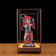 京城故事北京京劇人物中國特色禮物送老外出國禮品辦公室桌面擺件工藝品 中號紅色穆桂英