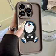 慕文 華為手機殼天眼階梯創(chuàng  )意卡通立體哆啦A夢(mèng)硅膠軟殼動(dòng)漫情侶款個(gè)性大眼睛公仔全包防摔保護套 咖啡色-天眼階梯-多啦A夢(mèng) 華為 nova 4