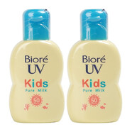 碧柔（Biore） 日本原裝進(jìn)口 寶寶小孩兒童防曬霜敏感肌可用防曬乳液全身防曬黑 奶防曬乳液70mlSPF50PA+++*2瓶