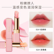 MAYCHEER潤(rùn)唇膏女保濕滋潤(rùn)補(bǔ)水去死皮淡化唇紋學(xué)生孕婦專用溫變色口紅 櫻花粉+新品橘唇膏新包裝