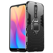 索聚 適用 紅米 note8pro手機殼小米note8保護(hù)套紅米8/8A磁吸潮流外殼 紅米8/8A升級指環(huán)【炫酷黑】氣囊防摔