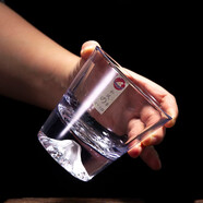 和風四季日式富士雪山杯水晶玻璃杯子江戶硝子茶杯威士忌酒杯水杯 矮款白色富士雪山杯240ml