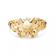 周邊神奇寶貝項鏈吊墜皮卡丘戒指噴火龍妙蛙種子寶可夢(mèng)寵物小精靈 耿鬼戒指【金色】