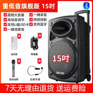 先科（SAST）廣場(chǎng)舞音響專(zhuān)業(yè)戶(hù)外k歌音箱帶話(huà)筒家用拉桿藍牙手拉麥克風(fēng) 15吋+單話(huà)筒+單耳麥
