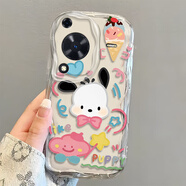 貓漫尖【抖音同款全貼合】線(xiàn)條狗狗華為暢享70手機殼FGD-AL00防摔硅膠時(shí)尚潮可愛(ài)女款全包 透明奶油紋-冰淇淋帕恰狗 華為暢享70【無(wú)膜】