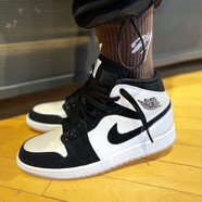 耐克（NIKE）男鞋 Air Jordan aj1 KO減震防滑高幫板鞋籃球鞋 DH6933-100 黑白 熊貓 40