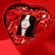 格瑪仕七夕情人節禮物送女朋友機械手表手鐲項鏈送女友老婆生日禮物高級 戀愛(ài)密語(yǔ)【心形禮盒套裝】