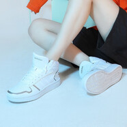 阿迪達斯（adidas）女鞋 秋季經(jīng)典時尚潮流高幫小白鞋運動鞋舒適耐磨休閑鞋板鞋 FY6023/白色/中幫/女神款 36.5