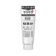 資生堂（SHISEIDO）日本原裝進(jìn)口洗面奶潔面乳面部清潔潔面乳液清爽去油 UNO 黑色130g 男士控油祛痘去黑頭