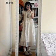 格邏恩（GELUOEN）飛飛袖連衣裙女夏季2024新款溫柔風(fēng)茶歇仙女顯瘦法式公主夏天裙子 圖片色 均碼（可備注碼數）