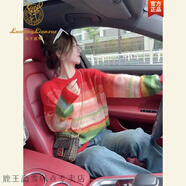鹿王戀雪今年流行漂亮溫柔氛圍感上衣感小香風(fēng)糖果色針織毛衣外套秋季 彩色毛衣【感針織衫/網(wǎng)紅/溫柔風(fēng) S
