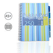 杰利 PukkaPad美式商務(wù)人士硬面抄 筆記本 辦公簡(jiǎn)約復古會(huì )議書(shū)寫(xiě)黑色記事本  PROBSQ-A5方格藍色