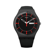 斯沃琪（Swatch） 瑞士手表原創(chuàng  )炫彩系列黑色紐扣學(xué)生簡(jiǎn)約石英男女表 SUOB714