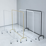 服裝店展示架落地式專(zhuān)用龍門(mén)掛衣架單桿貨架陳列架可移動(dòng)帶輪子 長(cháng)120高135帶輪 官方標配