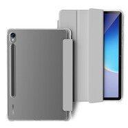 zoyu 適用三星Galaxy Tab S11保護套帶筆槽S10+保護殼S9+防摔Ultra14.6透明S8平板12.4硬殼11英寸s7 FE 霧霾灰 三星S7 Plus (12.4英寸)