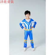 小憨鹿宇宙護衛隊衣服鎧甲勇士cos服裝風(fēng)暴閃電彩虹宇宙護衛隊玩具套裝 風(fēng)暴衣服 110cm